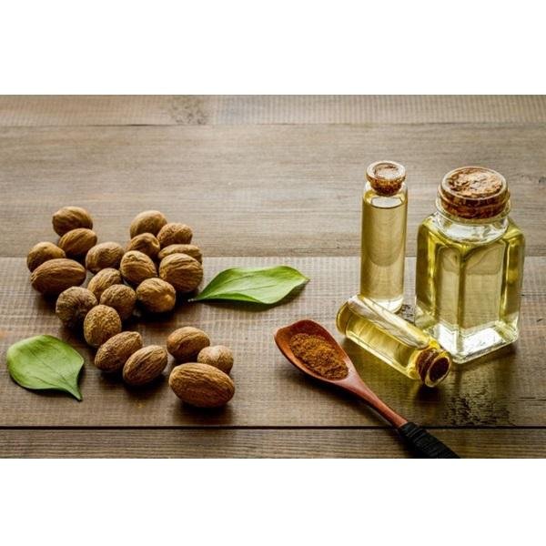 100% Pure Natural Nutmeg Herbal Extract Oil Wild-Cultivated Fruit Liquid in Plastic Container