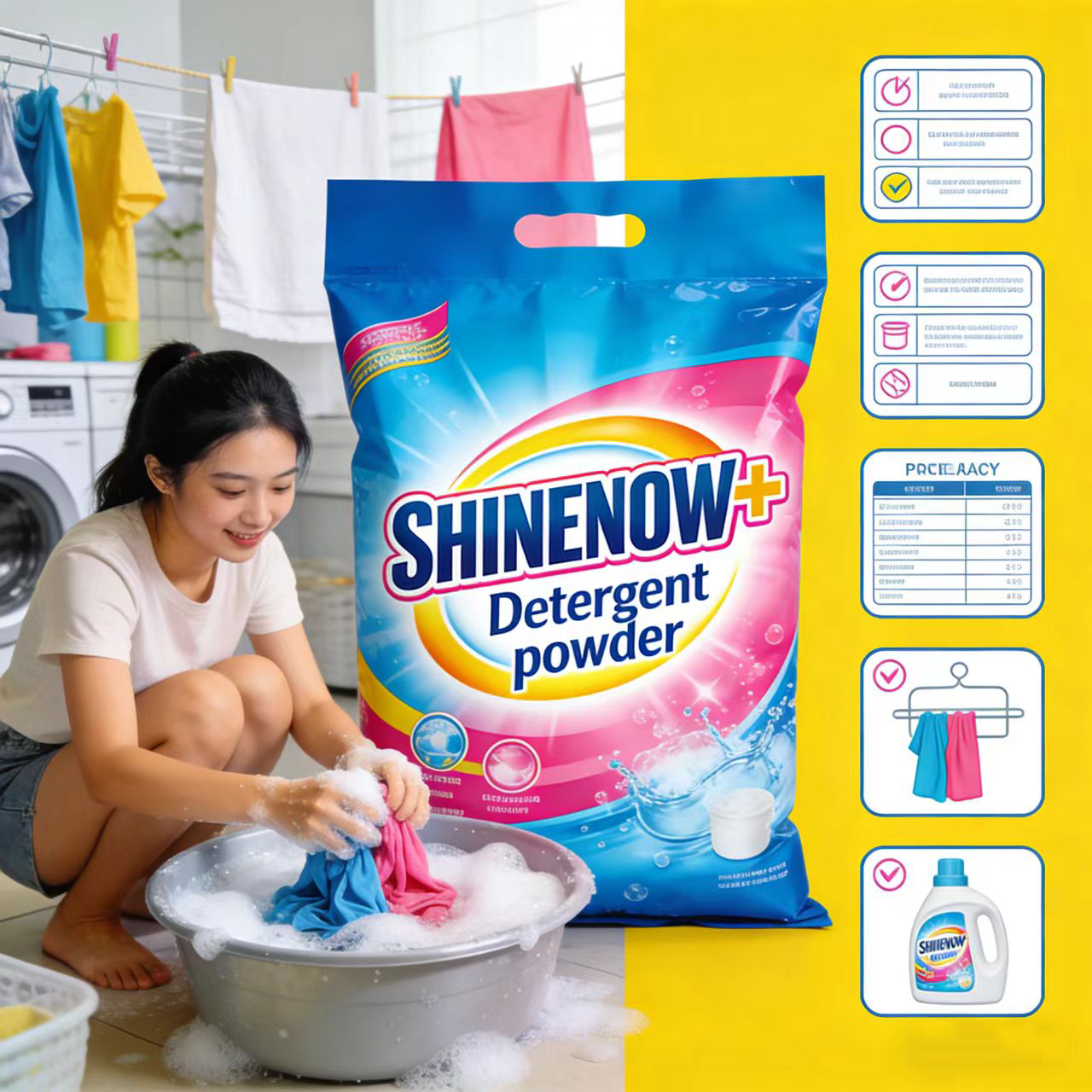 Professional Exporter Best Sale Budget Household Detergent Washing Laundry Powder