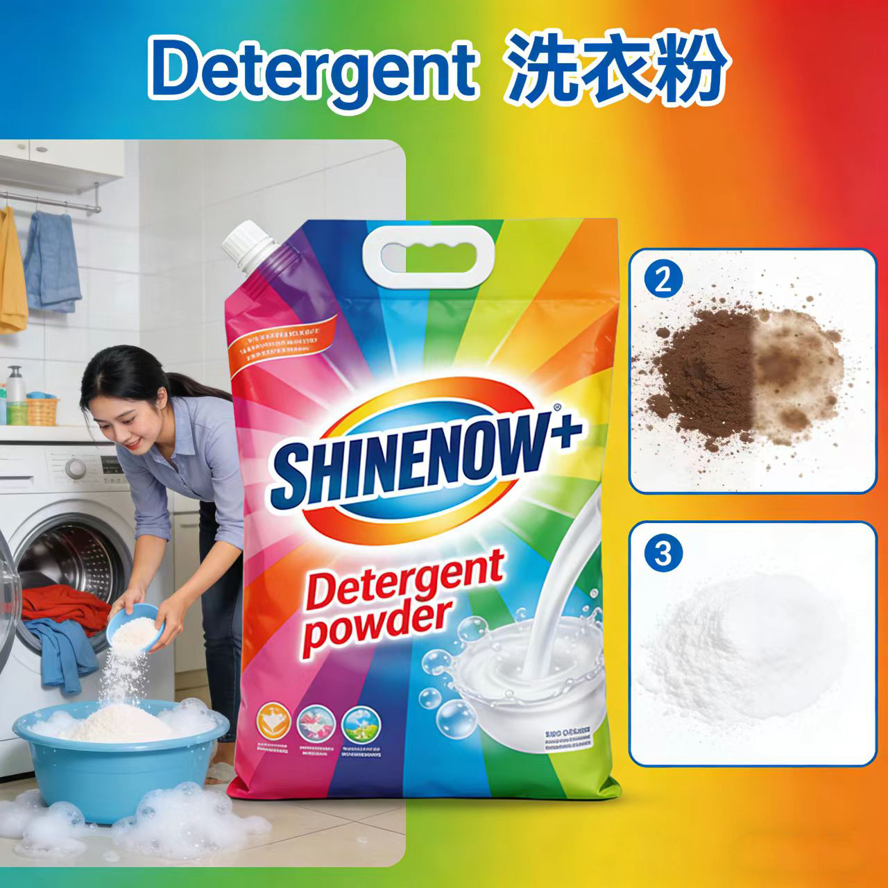Professional Exporter Best Sale Budget Household Detergent Washing Laundry Powder