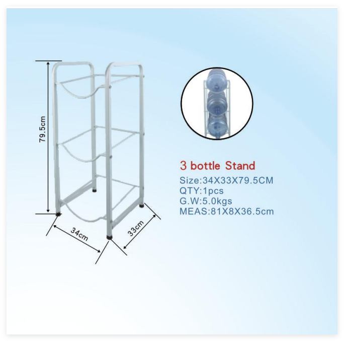 Chrome plated Drink Valvle metal single 3 gallon 5 gallon water bottle stand with dispenser tap storage holder rack