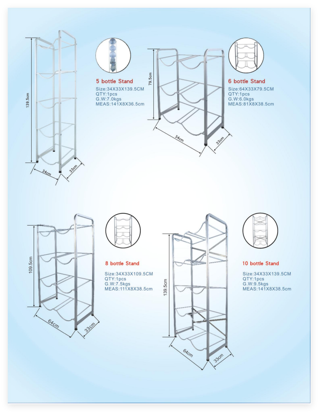 Chrome plated Drink Valvle metal single 3 gallon 5 gallon water bottle stand with dispenser tap storage holder rack