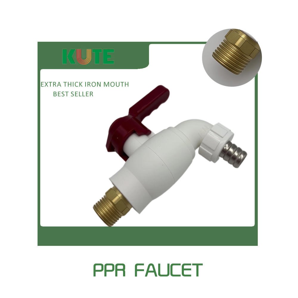 Kute Kt-213 Modern Polished Iron Plastic Deck Mounted Basin Faucet with Ceramic Valve Core for Hotel Use