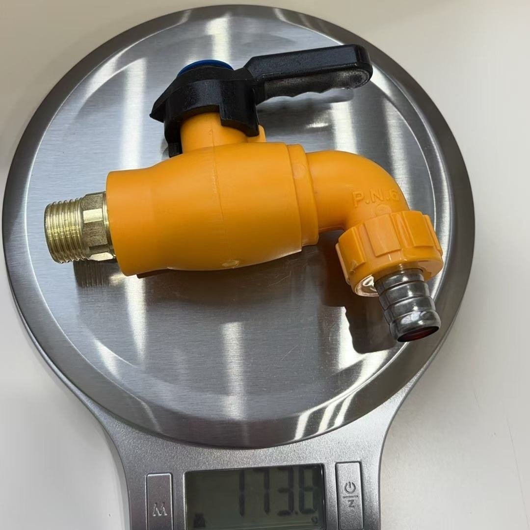 KT-403 Kitchen Wall Tap Faucet Modern White Plastic Male Thread PPR Pipe Iron Long Handle Single Cold Washing Machine