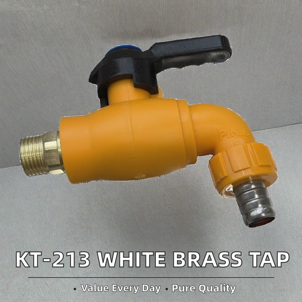 Kute Kt-213 Modern Polished Iron Plastic Deck Mounted Basin Faucet with Ceramic Valve Core for Hotel Use