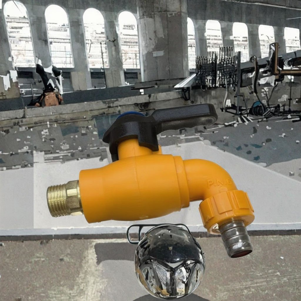 Kute Kt-213 Modern Polished Iron Plastic Deck Mounted Basin Faucet with Ceramic Valve Core for Hotel Use