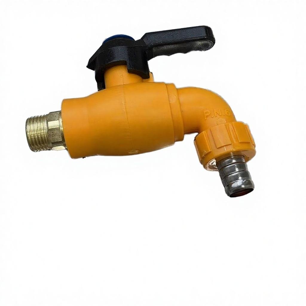 Kute Kt-213 Modern Polished Iron Plastic Deck Mounted Basin Faucet with Ceramic Valve Core for Hotel Use