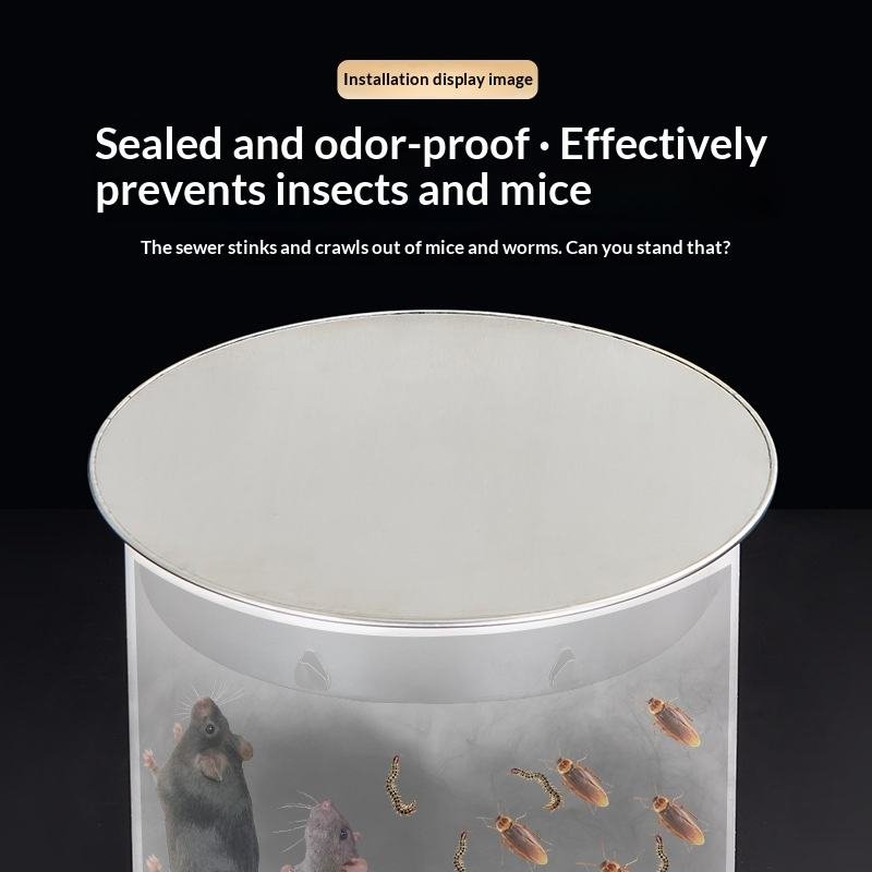 Stainless Steel Internal Plug Cap PVC Pipe Plug Sewer Pipe Anti-Odor Cover Anti-Blocking Sealing