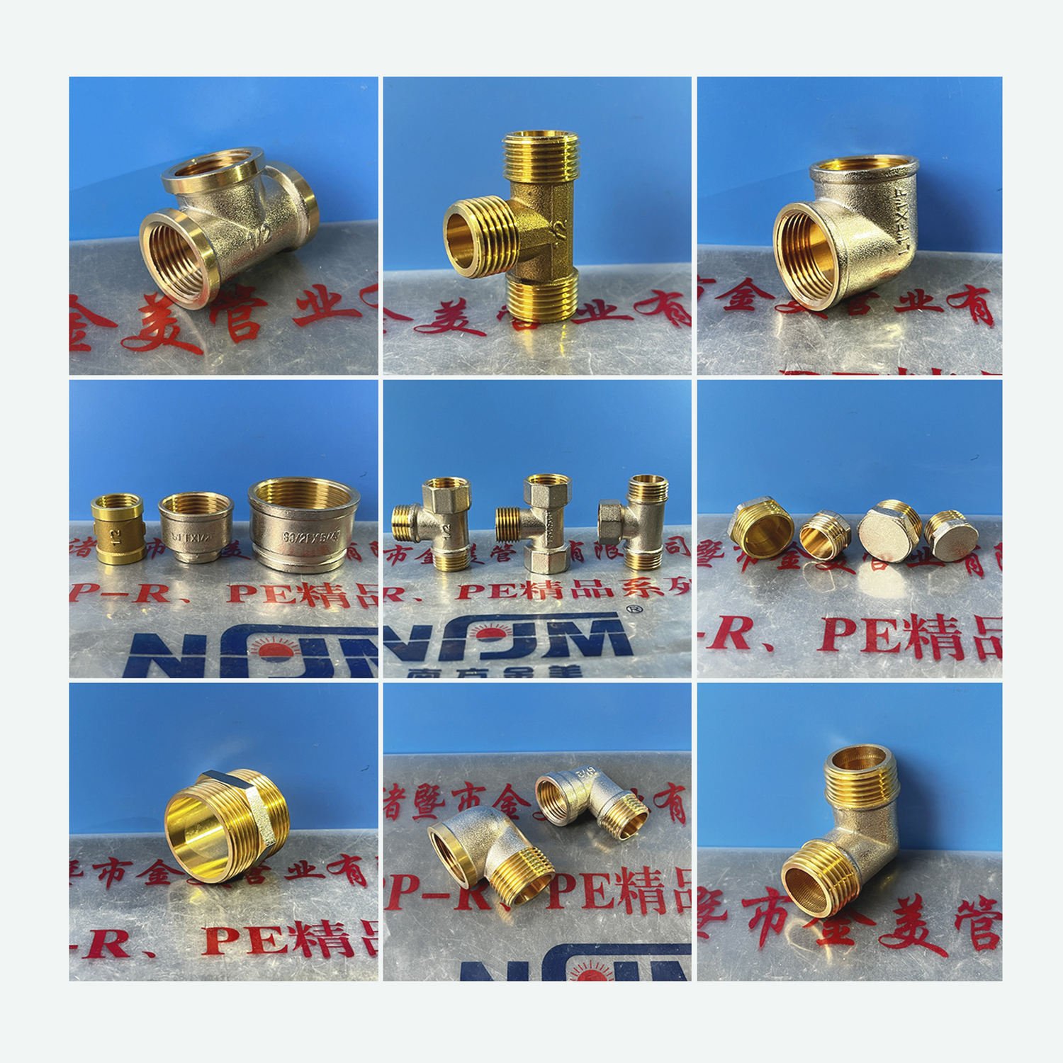 NFJM Nickel-Plated Brass Female Thread Coupler Adapter Tube Fittings Two-Tone Version for Connectors