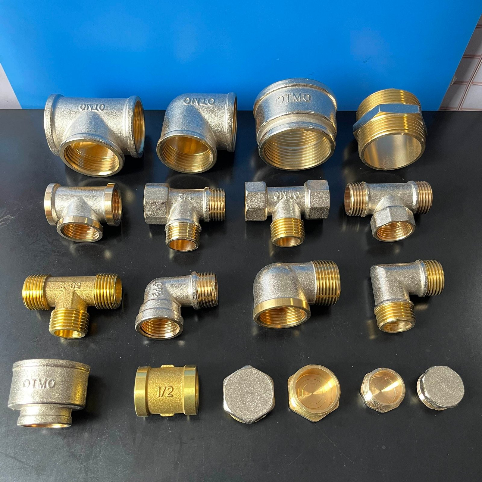 NFJM Nickel-Plated Brass Female Thread Coupler Adapter Tube Fittings Two-Tone Version for Connectors