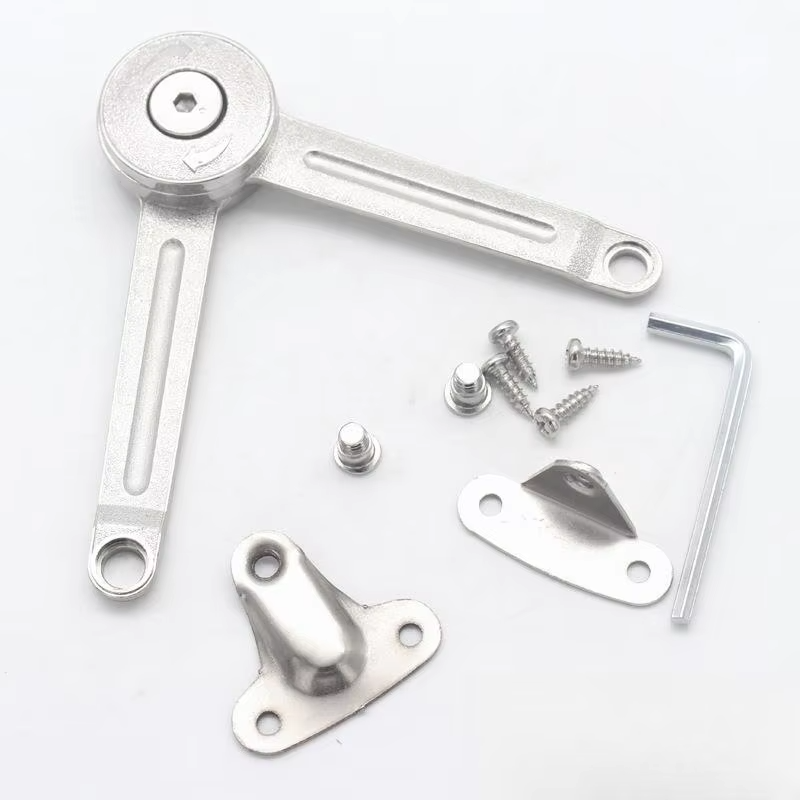 RUNNYWATER B38 Zinc Alloy Kitchen Cabinet Door Support Lift Flap Lid Stay Adjustment Soft Close Lift Stay Hinge