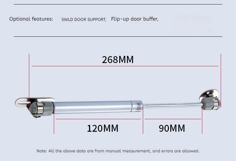 Adjustable Kitchen Cabinet Door Lockable Gas Spring Soft Close Furniture Hardware Cylinder Lift Upward Functional Hardware