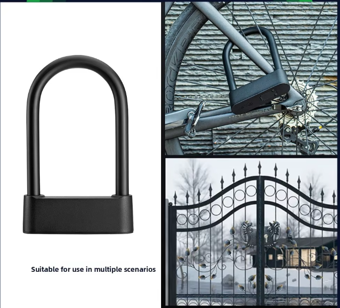 U-Shaped Smart Bike Lock TTlock IP67 Waterproof for Bluetooth Anti-Theft Bicycle U Lock Cloud Data Storage Option for Glass Door