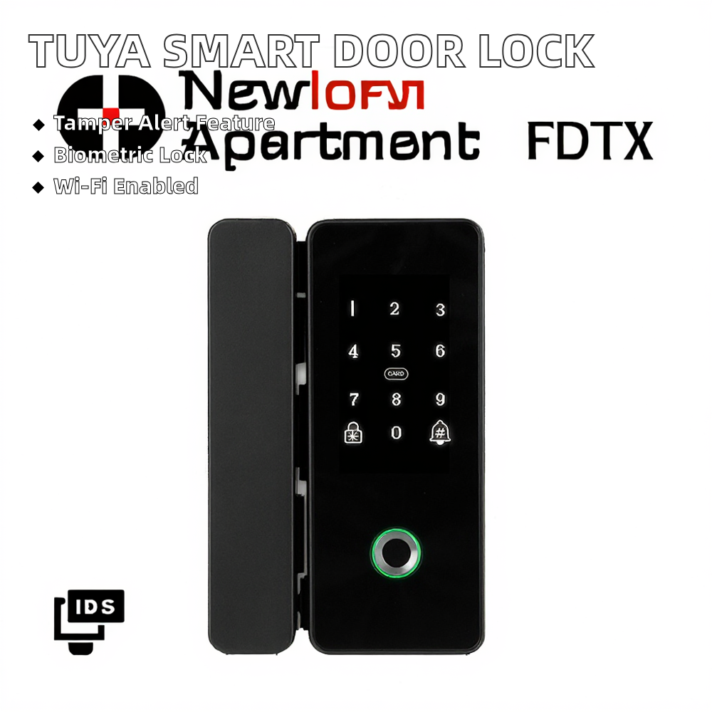 Wholesale Price Tuya Wifi Biometric Fingerprint Lock Smart Touch Keypad Glass Door Lock for Wood Door