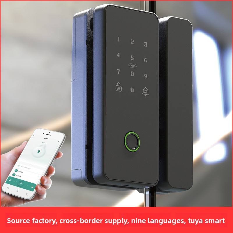 Wholesale Price Tuya Wifi Biometric Fingerprint Lock Smart Touch Keypad Glass Door Lock for Wood Door