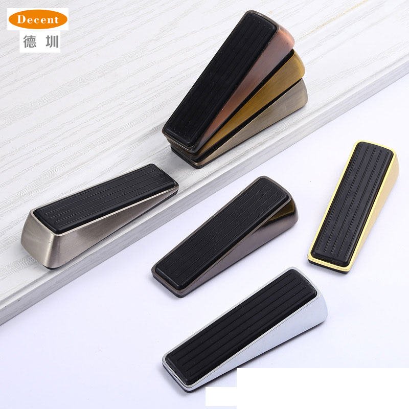 2026 Heavy Duty Zinc Alloy Modern Design High Quality Strong Magnets Wall Protector for Hotels Floor Bottom Mounted Door Stopper