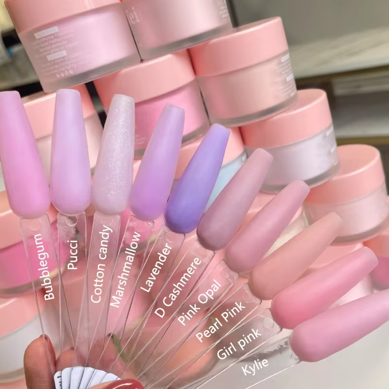 Professional 2 in 1 Clear Acrylic Dip Powder Custom Private Label Nail Dipping Powder for Salon Wholesale Nail Supplies