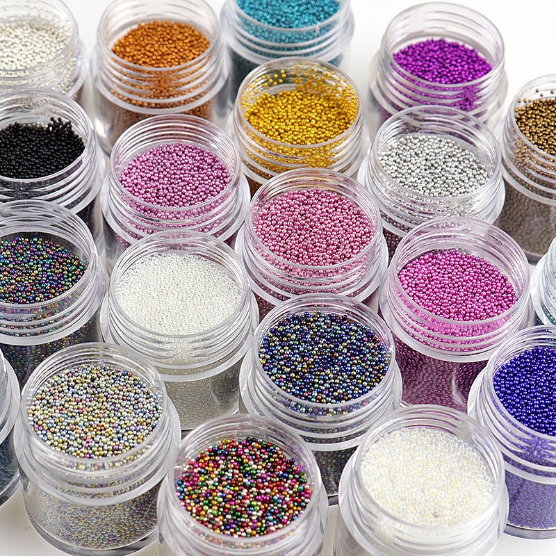 Caviar Nail Art Bead Rhinestone for Nails Micro Nai Crystal Ball Braille Beads 3D Nail Art Decorations