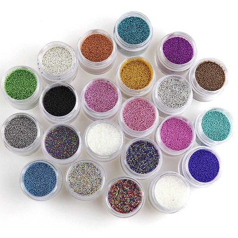 Caviar Nail Art Bead Rhinestone for Nails Micro Nai Crystal Ball Braille Beads 3D Nail Art Decorations