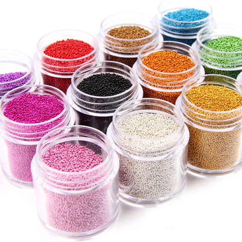 Caviar Nail Art Bead Rhinestone for Nails Micro Nai Crystal Ball Braille Beads 3D Nail Art Decorations