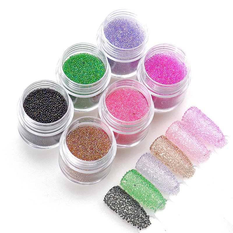 Caviar Nail Art Bead Rhinestone for Nails Micro Nai Crystal Ball Braille Beads 3D Nail Art Decorations