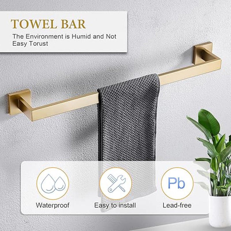 Modern Stainless Steel Bathroom Hardware Accessories Set Bath Towel Bar and Racks for Bathroom