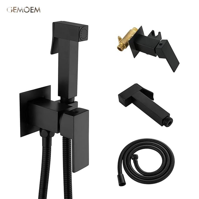 Modern Style Wall-Mounted Bathroom Shattaf Portable Body Spray Bidets Set for Toilet Use