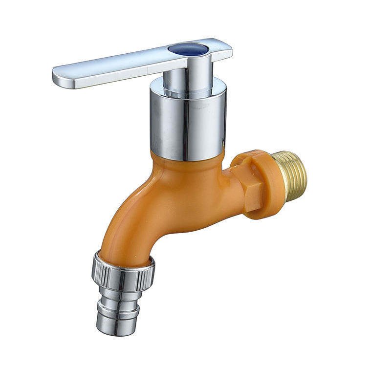 Modern Single-handle Plastic Deck Mounted Chrome Single-hole Faucet for Washbasin Bathroom Outdoor