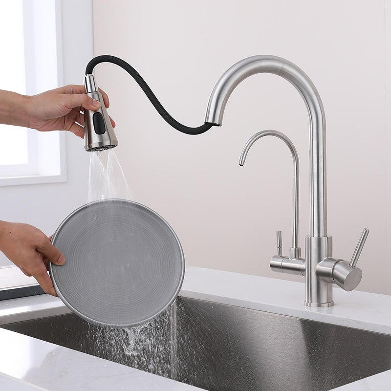 Best-selling in Brazil Customized Stainless Steel Kitchen Water Filter Faucet