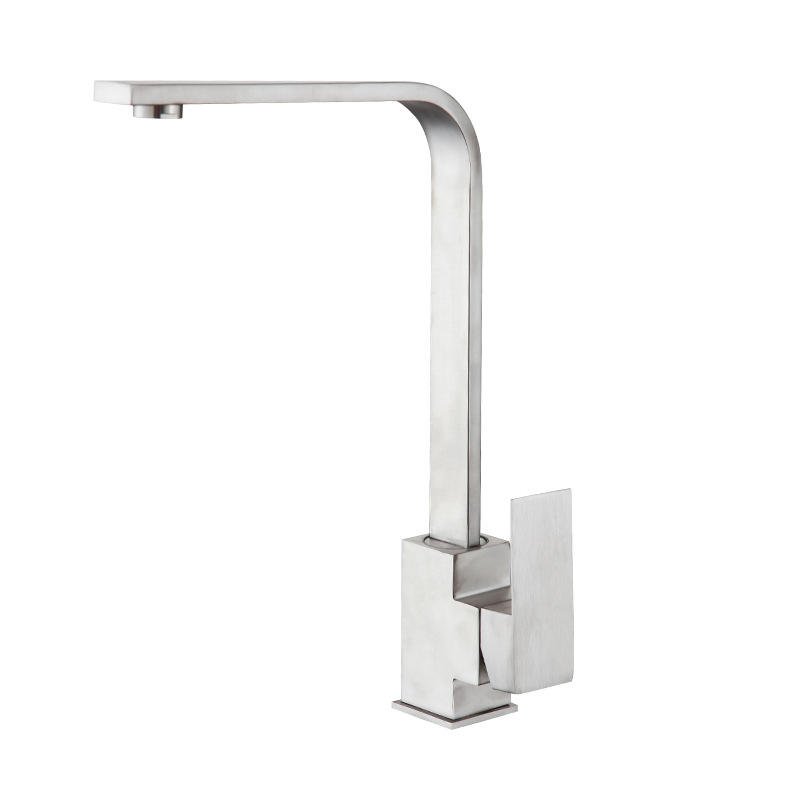 Popular Rectangle Stainless Steel Kitchen Faucet Hot and Cold