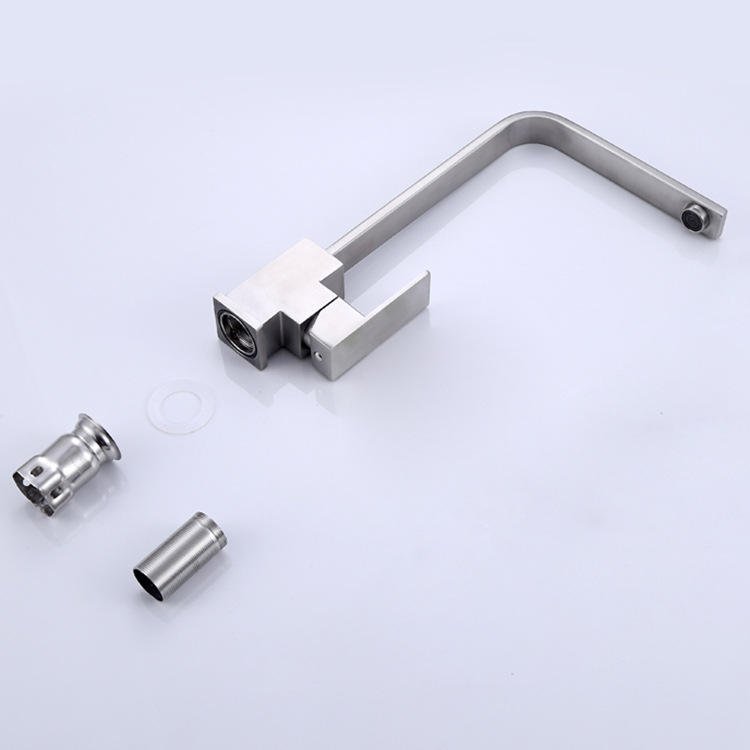 Popular Rectangle Stainless Steel Kitchen Faucet Hot and Cold