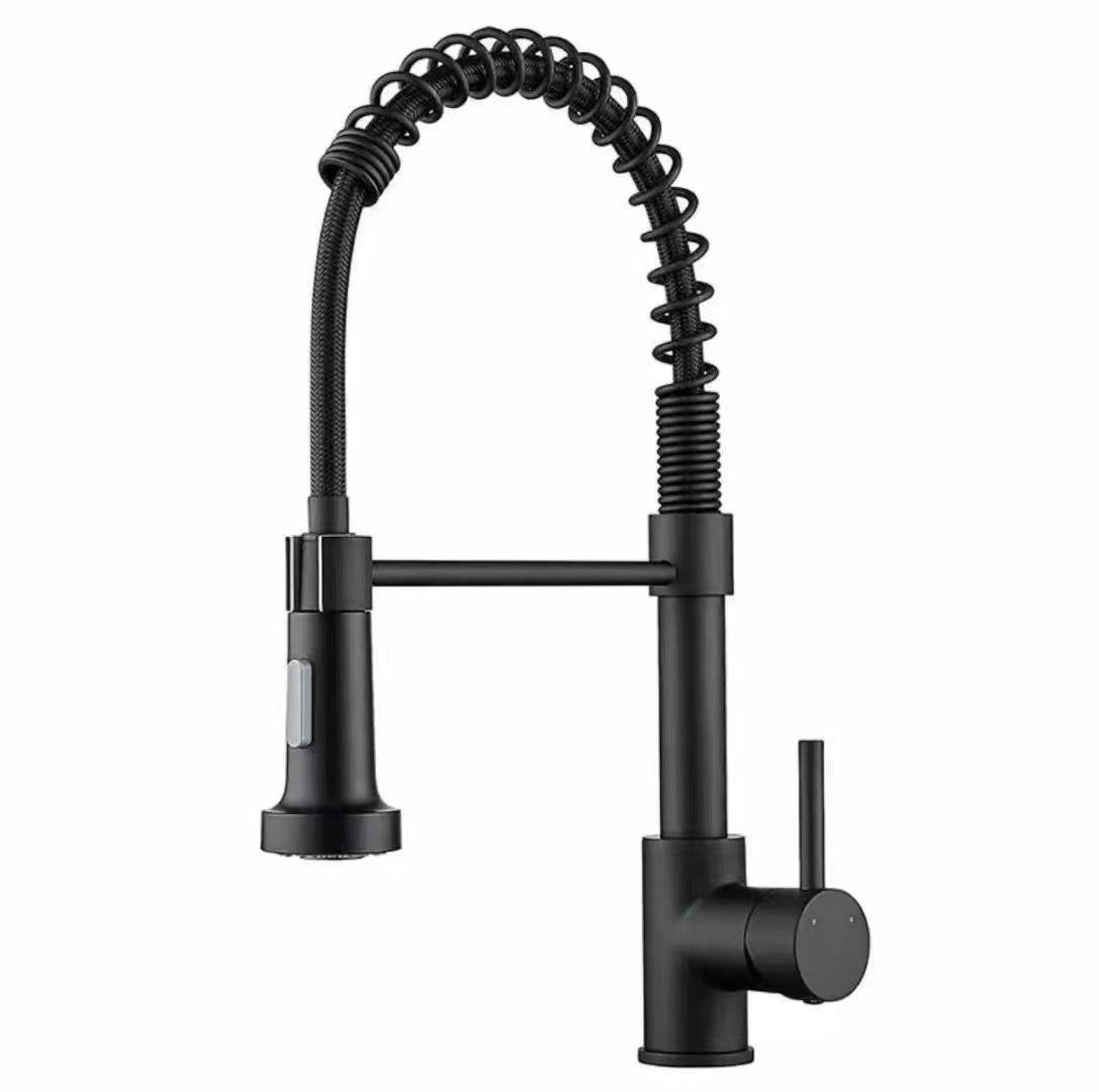 New and Hot Sale SS Kitchen Faucet Spring Tube Pulling Faucet Water Purification Two Spout