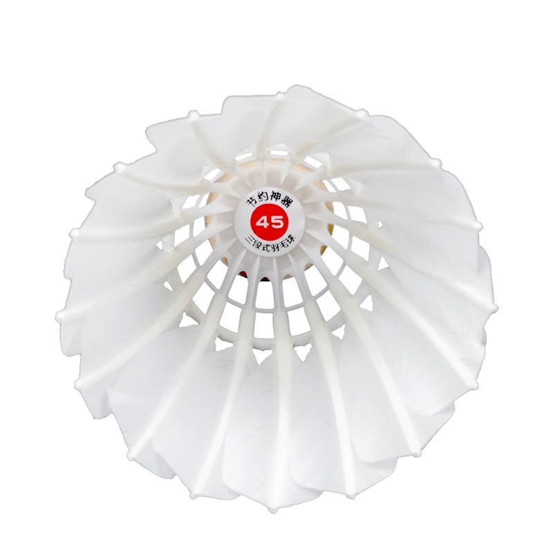 Durable Low Price D45 3 in 1 Goose Feather & Fiber Cork Badminton Shuttlecock OEM ODM for Indoor Training