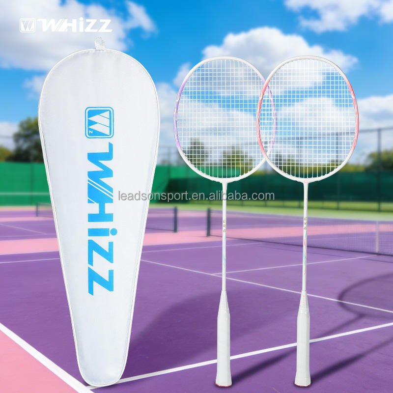 Customized High Quality Matte Aluminum Carbon PU Grip Hard Amateur Badminton Racket