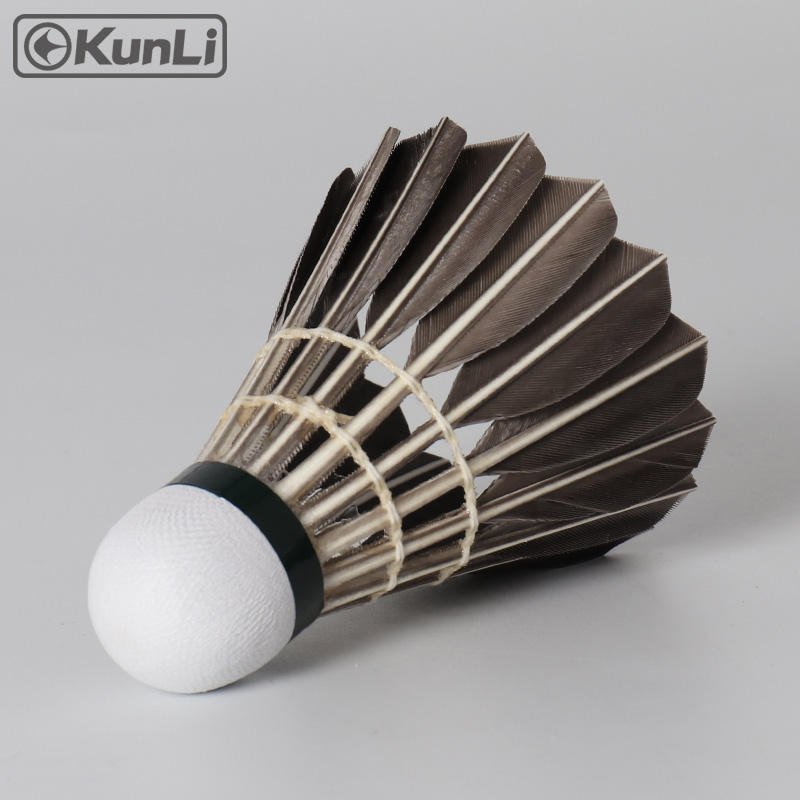 Wholesale Kunli Black Goose Feather Shuttlecocks Badminton Ball Training Shuttlecock