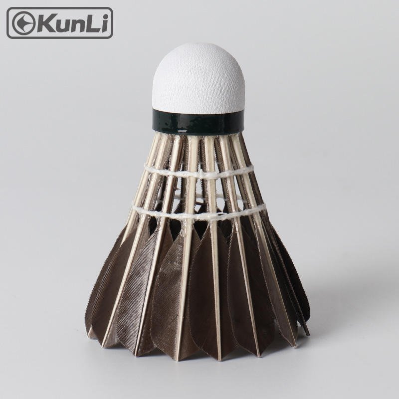 Kunli Badminton Shuttlecock Manufacture Cheap Black Goose Feather Training Badminton Shuttlecock