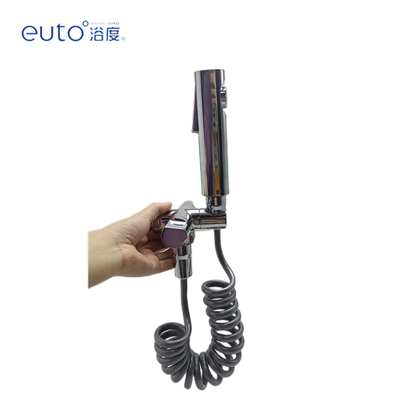 EUTO TS1008 High Quality Portable Shattaf Toilet Bidet Sprayer Set Brass Wall-mounted Modern Design Horizontal Spray Bathroom