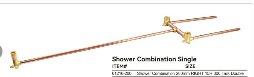 Mainflow 200mm Centre Shower Breech Bottom Entry Chrome Finish Traditional Design Easy Installation Bathroom Faucet Accessory