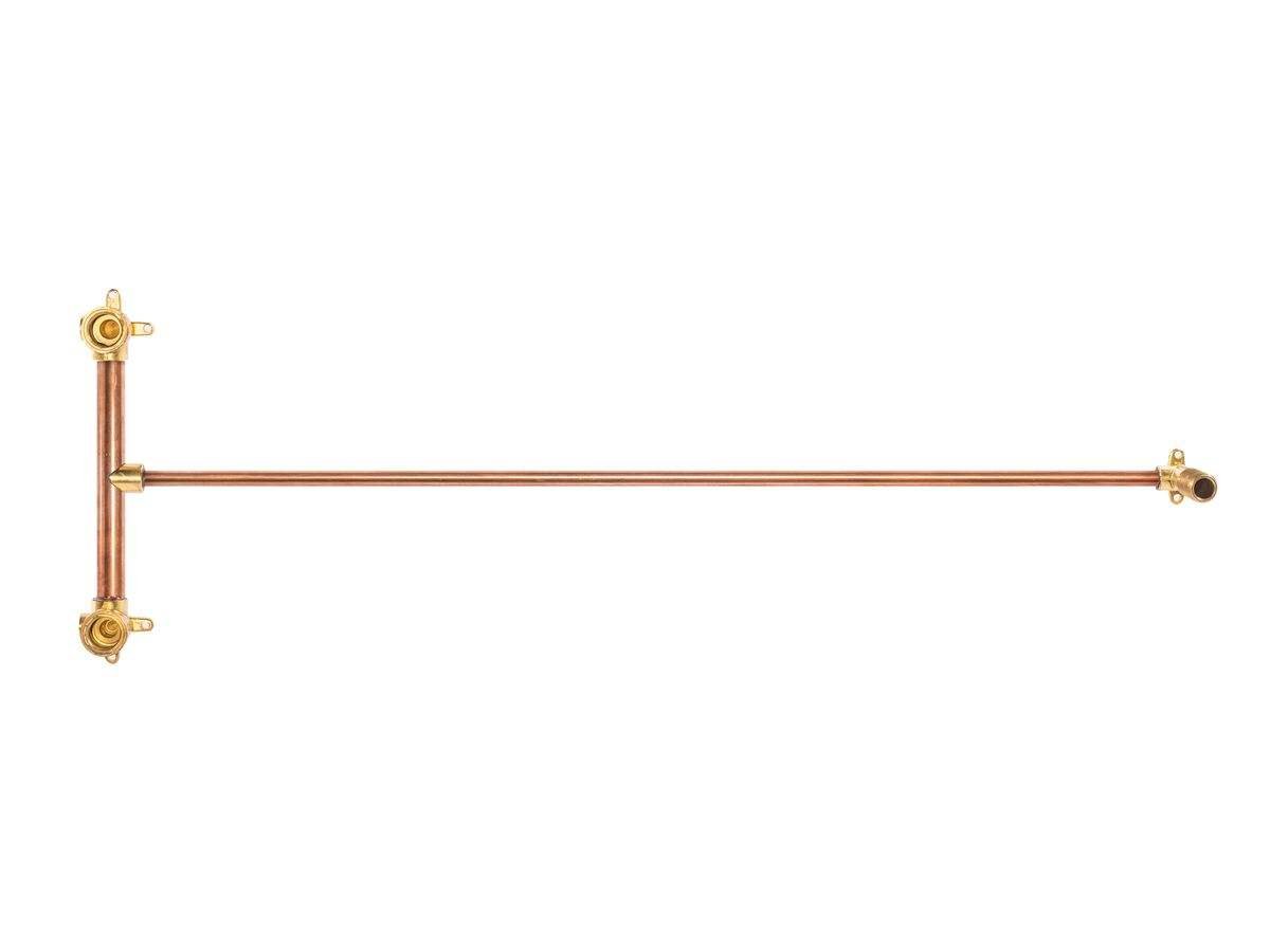 Mainflow 200mm Centre Shower Breech Bottom Entry Chrome Finish Traditional Design Easy Installation Bathroom Faucet Accessory