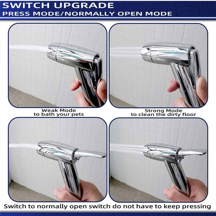 Holmine Luxury Plastic Stainless Steel Sprayer Health Faucet Abs Toilet Shattaf