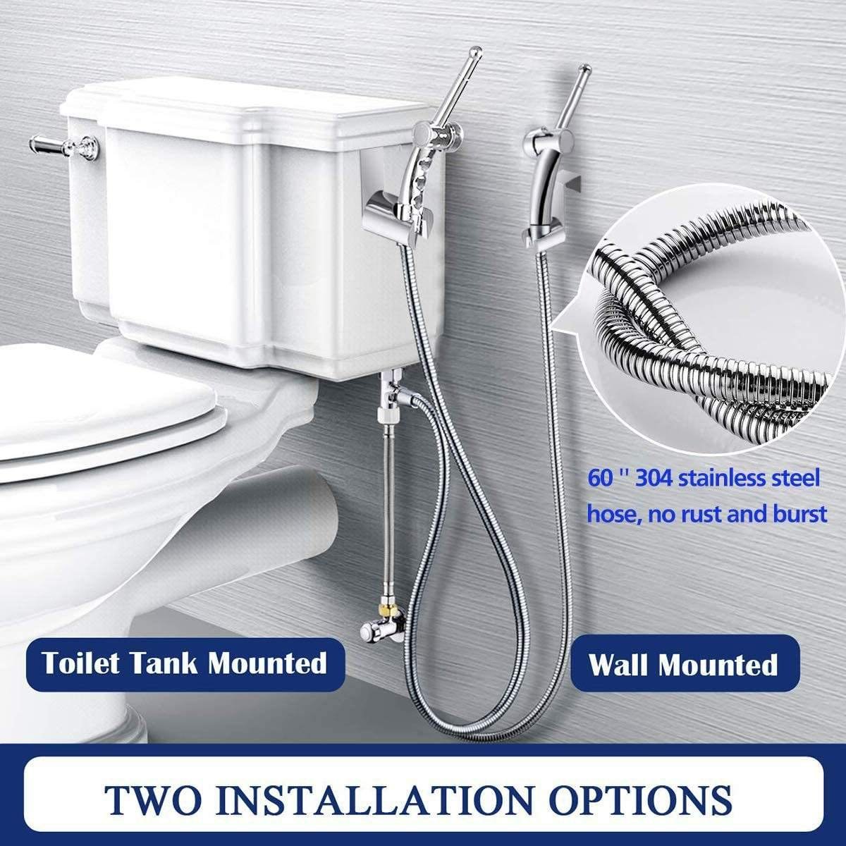 Holmine Luxury Toilet Sprayer Non Plastic Stainless Steel Health Faucet Shattaf Travel