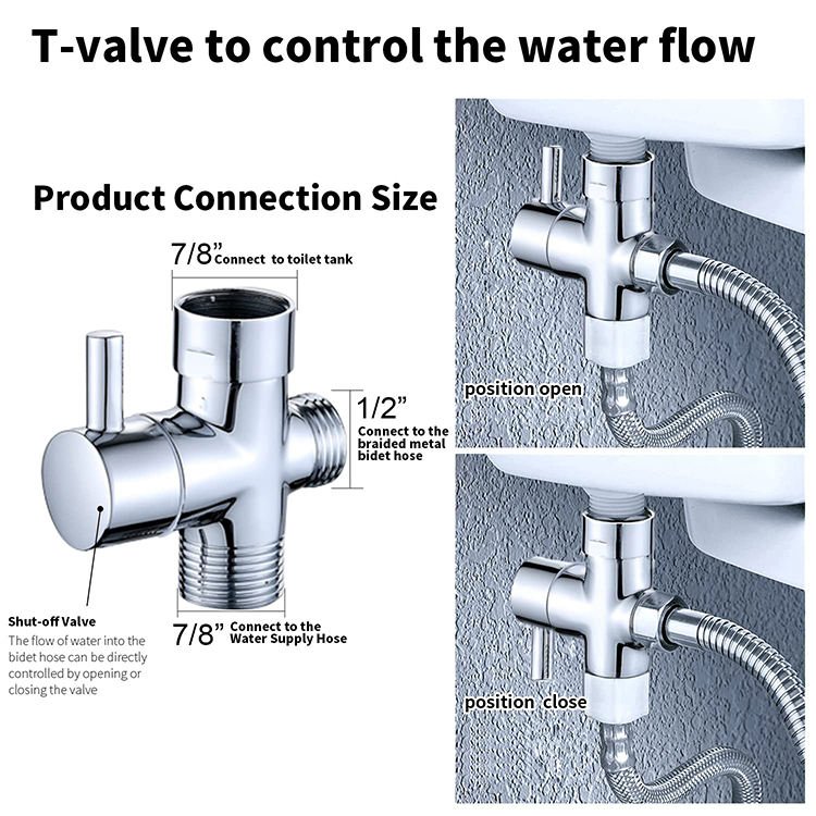 Health Lead Free Bath Toilet Sprayer Brass Bidet Mixer Faucet Shattaf Shower Stainless Steel Bidet Sprayer for Toilet