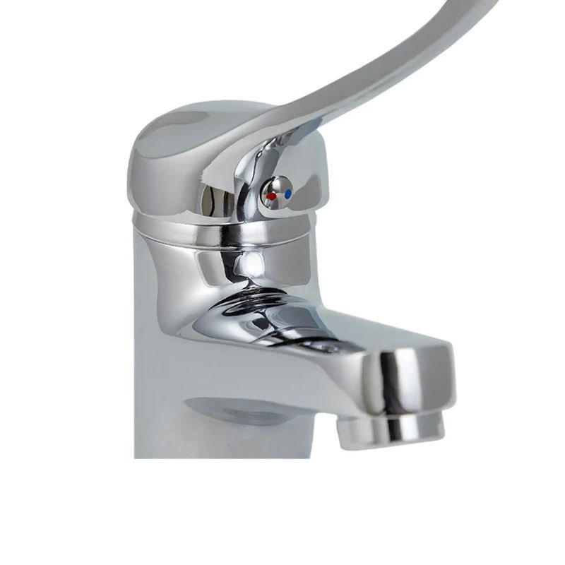 Extended Lever Chrome Mixer Tap for Bedroom Ceramic Valve Core Health Faucet for Hospitals and Aged Care