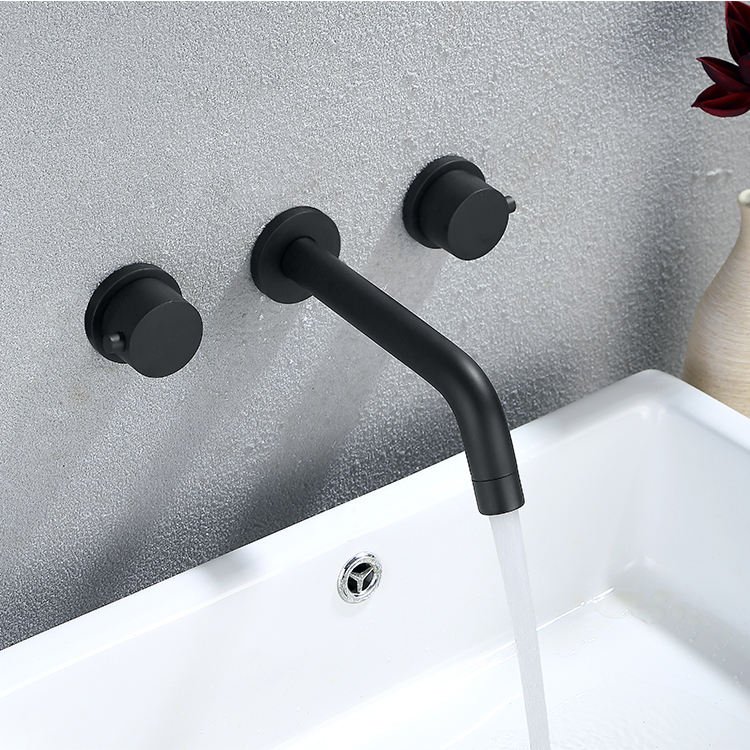 AMAXO Factory Sale Brass Cheap Wall Mounted Mixer Hidden Wall Basin Faucet