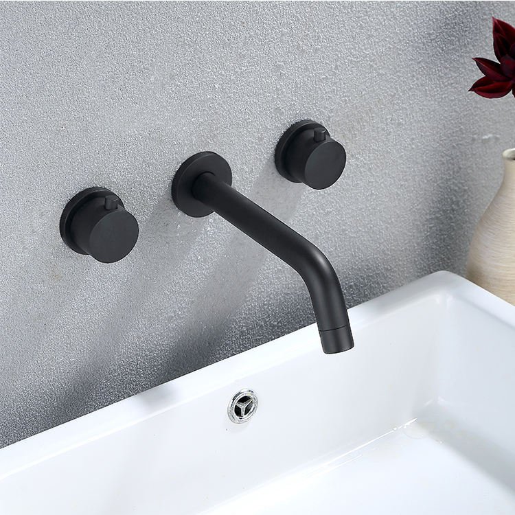 AMAXO Factory Sale Brass Cheap Wall Mounted Mixer Hidden Wall Basin Faucet