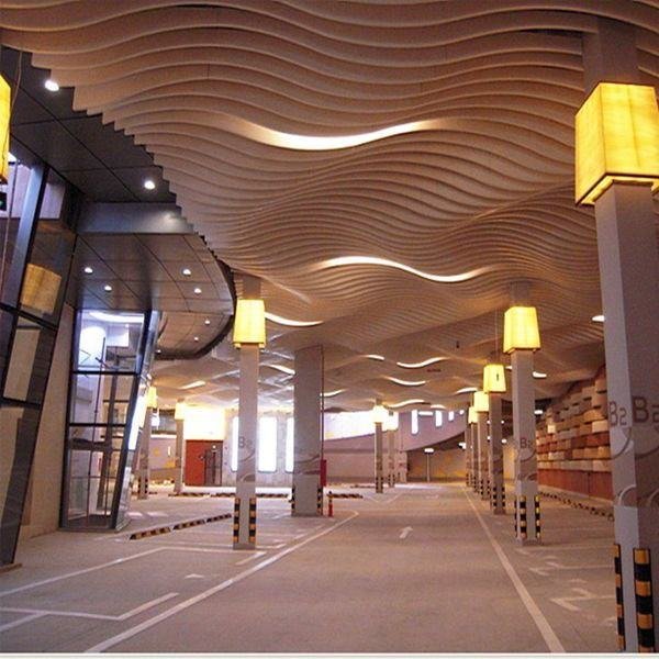 Richly Colored Wave Design S-shaped Suspended Metal Ceiling with Fireproof Sound-Absorbing Features