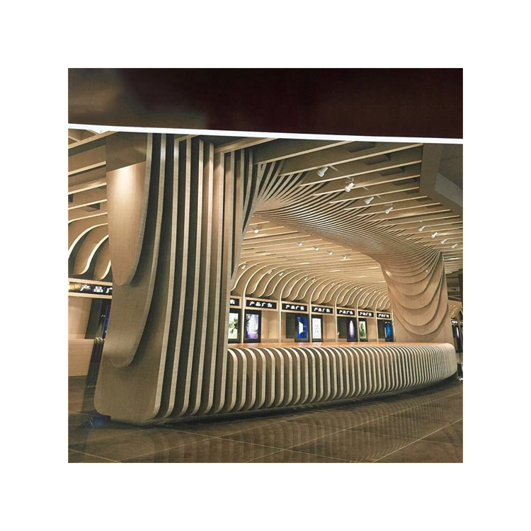 Richly Colored Wave Design S-shaped Suspended Metal Ceiling with Fireproof Sound-Absorbing Features