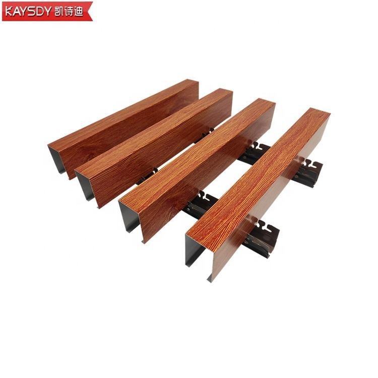 Modern Design Aluminum Baffle Linear Ceiling Suspended Metal False Ceiling Interior Wall Decoration for Mall Office Hotel