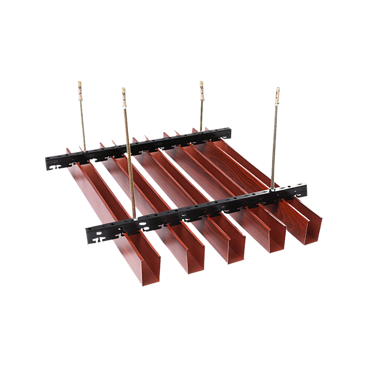 Modern Design Aluminum Baffle Linear Ceiling Suspended Metal False Ceiling Interior Wall Decoration for Mall Office Hotel