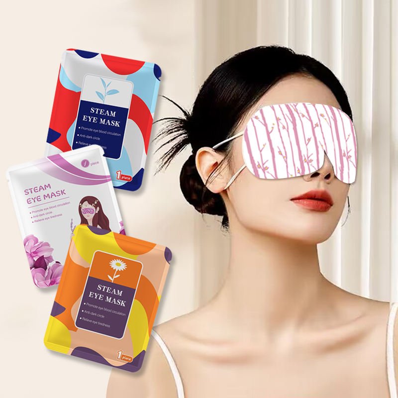 Customised Soothing Steam Eye Mask Pink High Quality Steam Heat Compress Eye Mask for Sleep Relief Eye Fatigue
