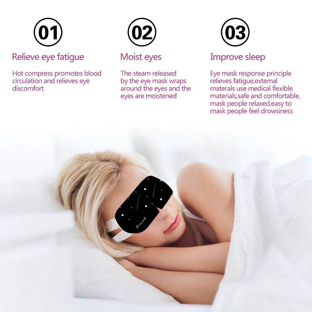 Customized Steam Eye Mask Travel Blackout Sleep Aid Disposable Heated Eye Masks